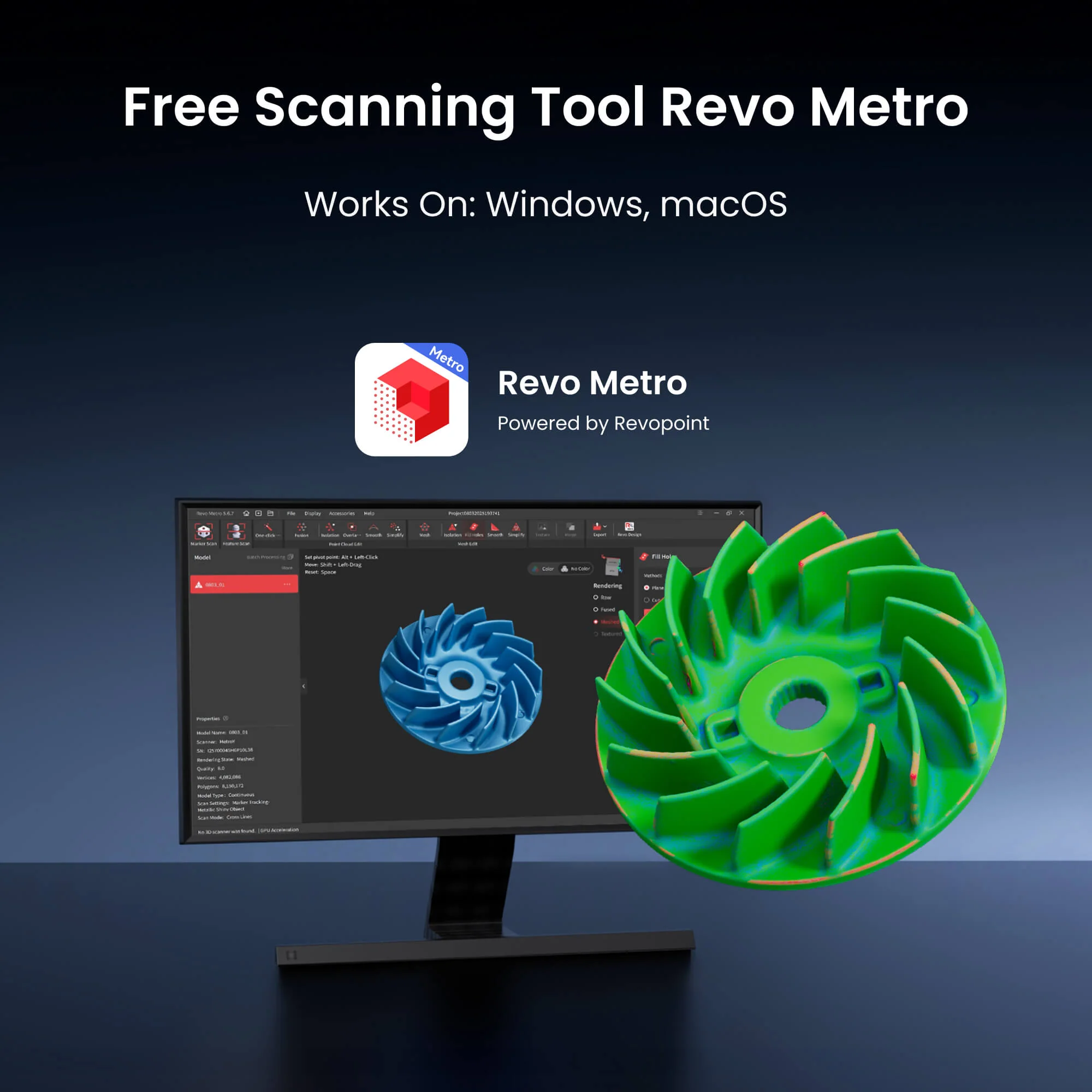 Revopoint MetroX & MetroX Pro: Blue Laser Line and Full-field Structured Light 3D Scanner - Image 12