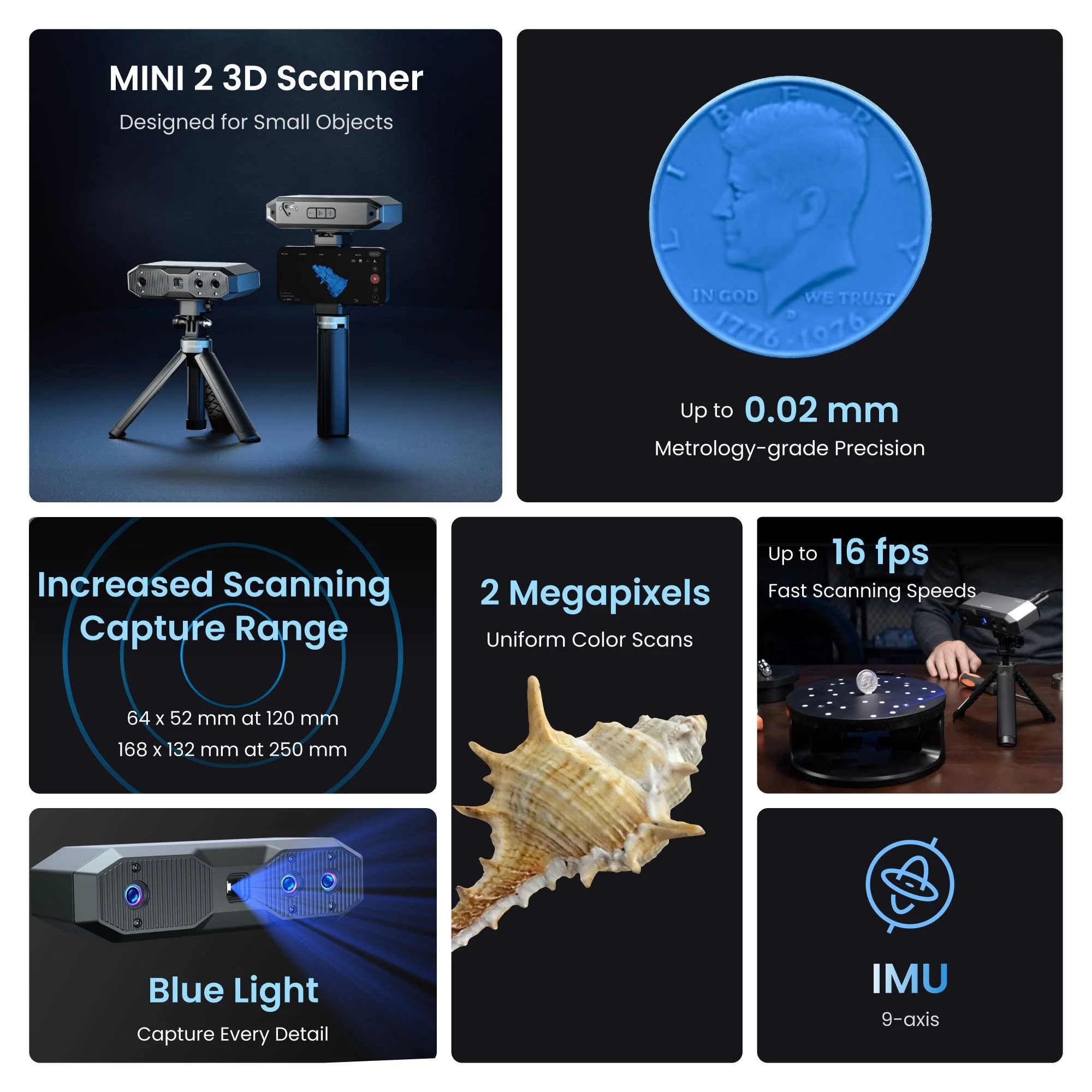 MINI 2 3D Scanner: Blue Light丨Precision 0.02mm - Image 7