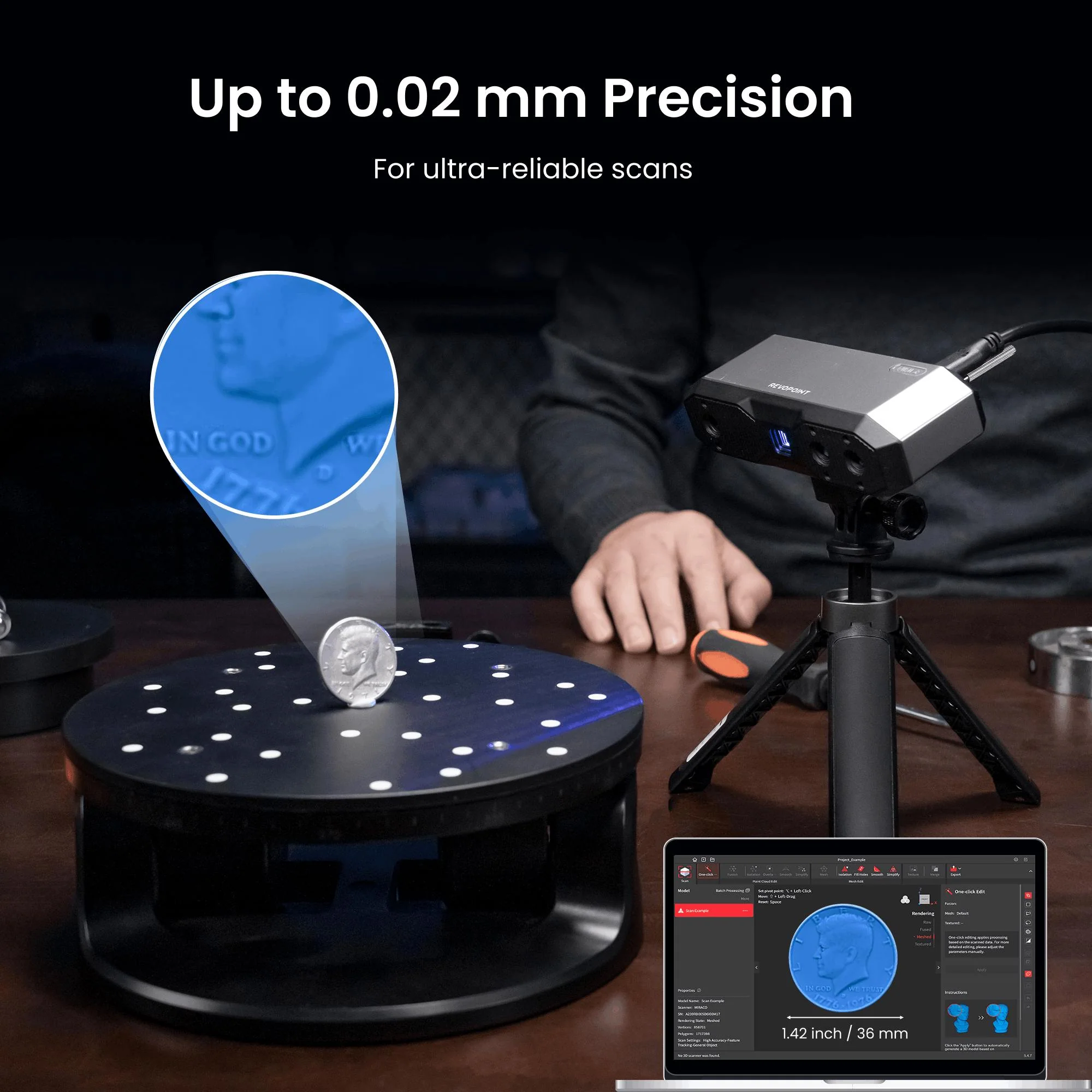 MINI 2 3D Scanner: Blue Light丨Precision 0.02mm - Image 8