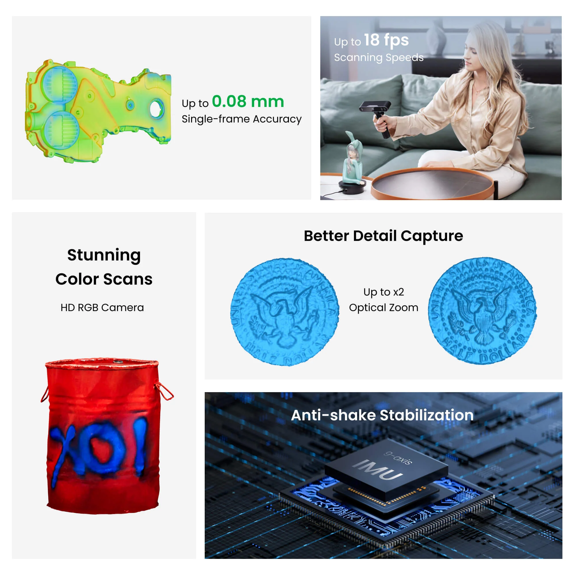 POP 3 Plus: The Handheld 3D Scanner with Color Scans - Revopoint - Image 6