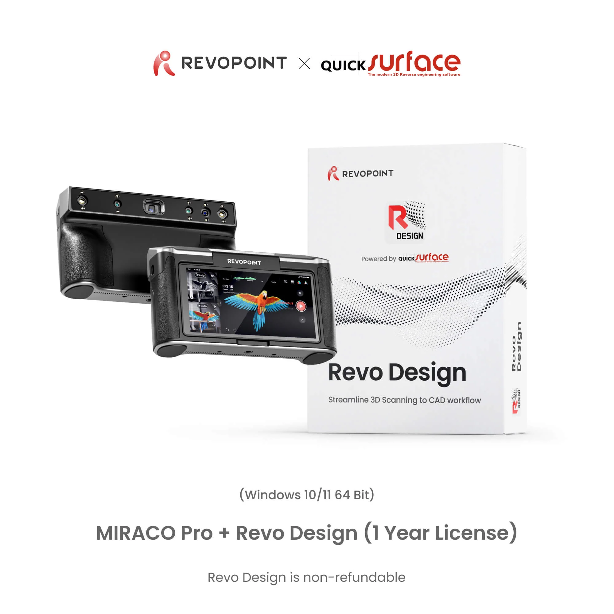 Revopoint MIRACO - Standalone 3D Scanner for Small to Large Objects Scanner - Image 7